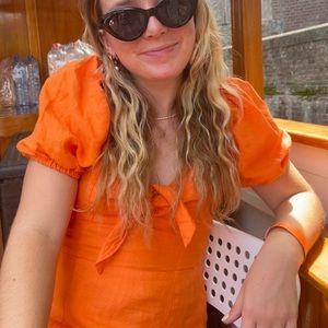 & Other Stories Orange Dress
